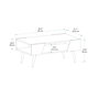 Hanah Home Aren Mesa de Centro Beige y Nogal Claro